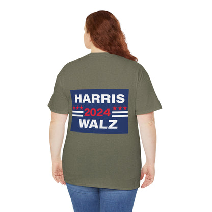 Unisex Heavy Cotton Tee, Harris Walz, The Trump Dump