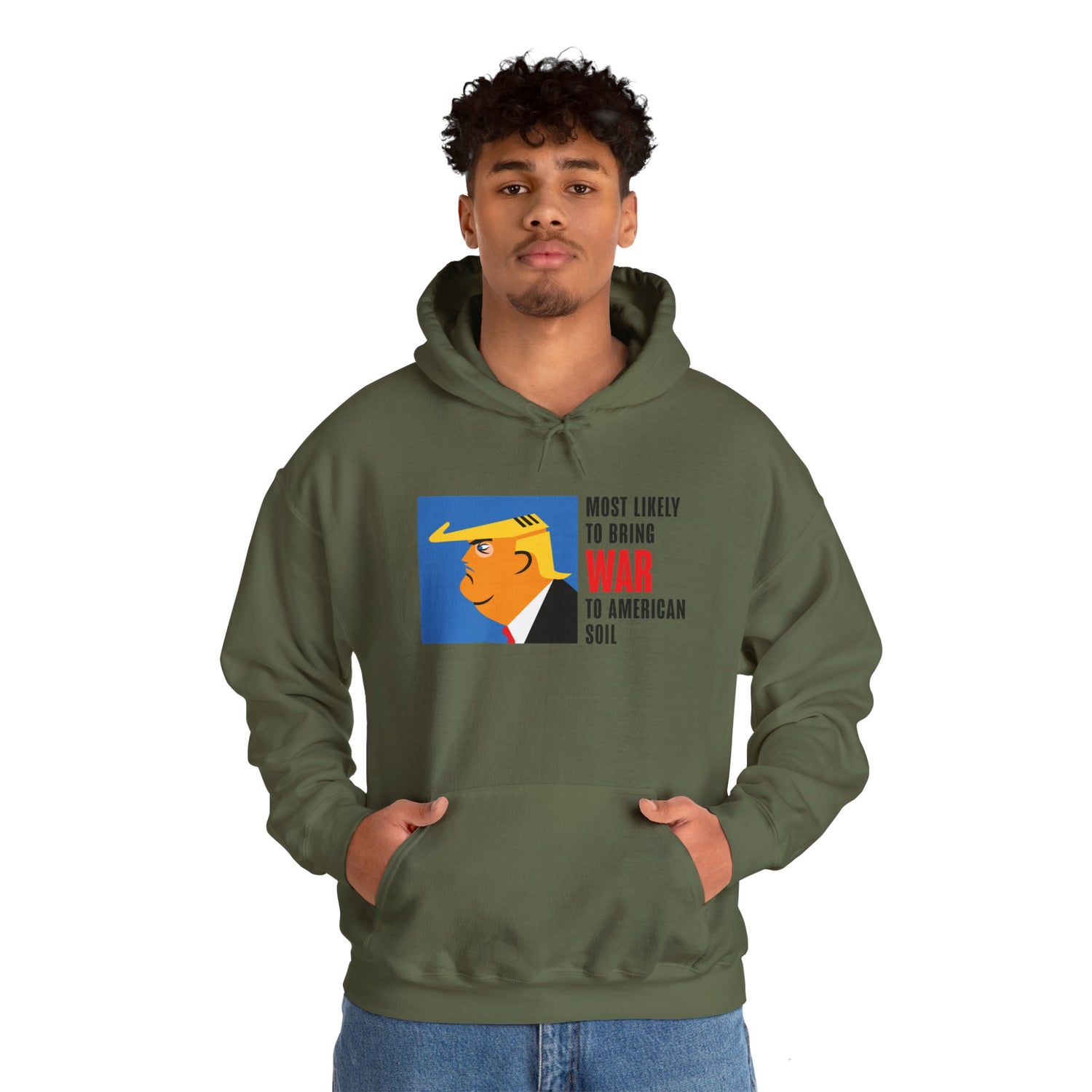 Unisex Heavy Blend™ Hooded Sweatshirt Trump -War to American Soil