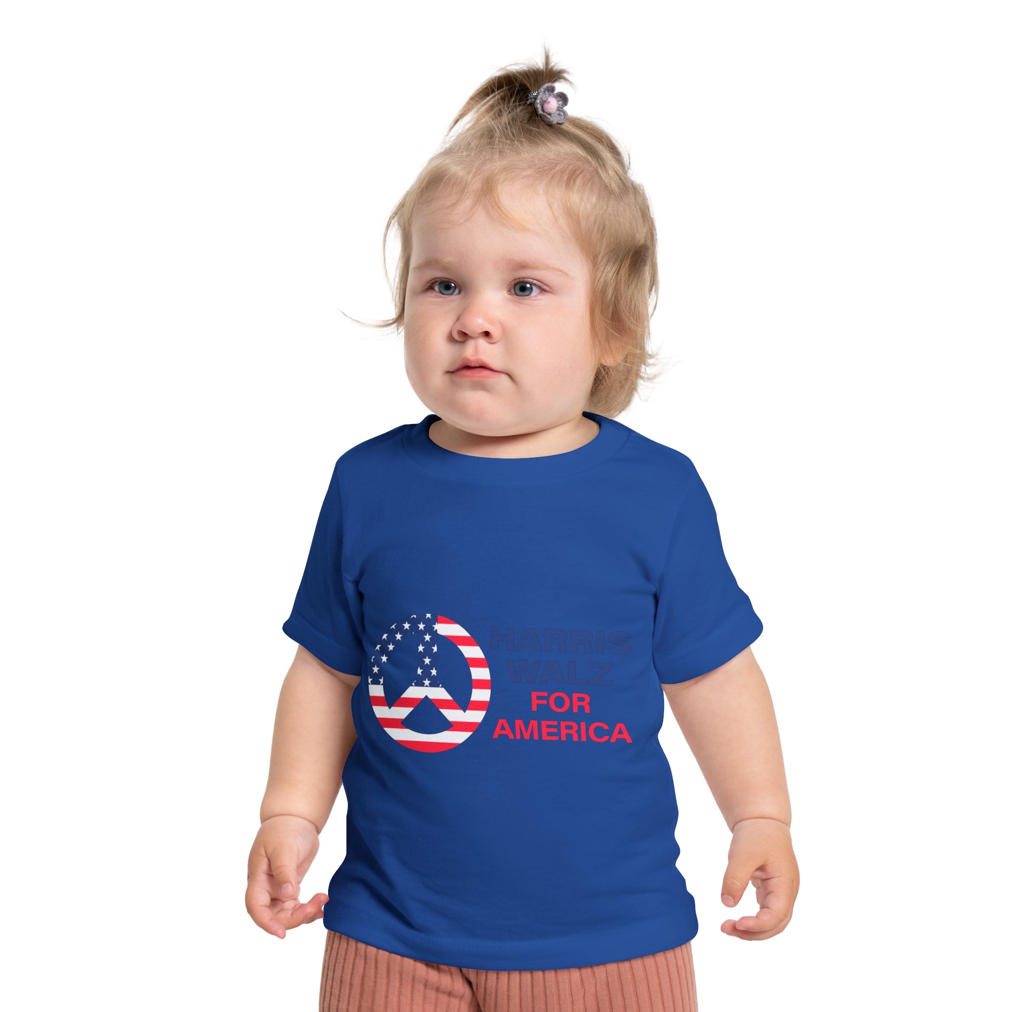 Baby Short Sleeve T-Shirt LOGO - Peace Sign Harris Walz