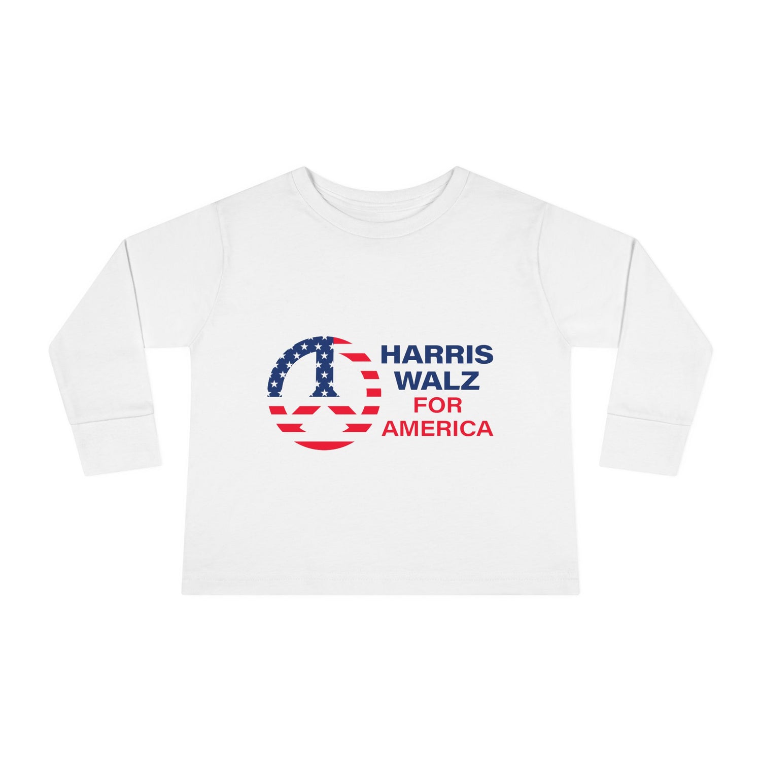 Toddler Long Sleeve Tee - LOGO Peace Sign Harris Walz