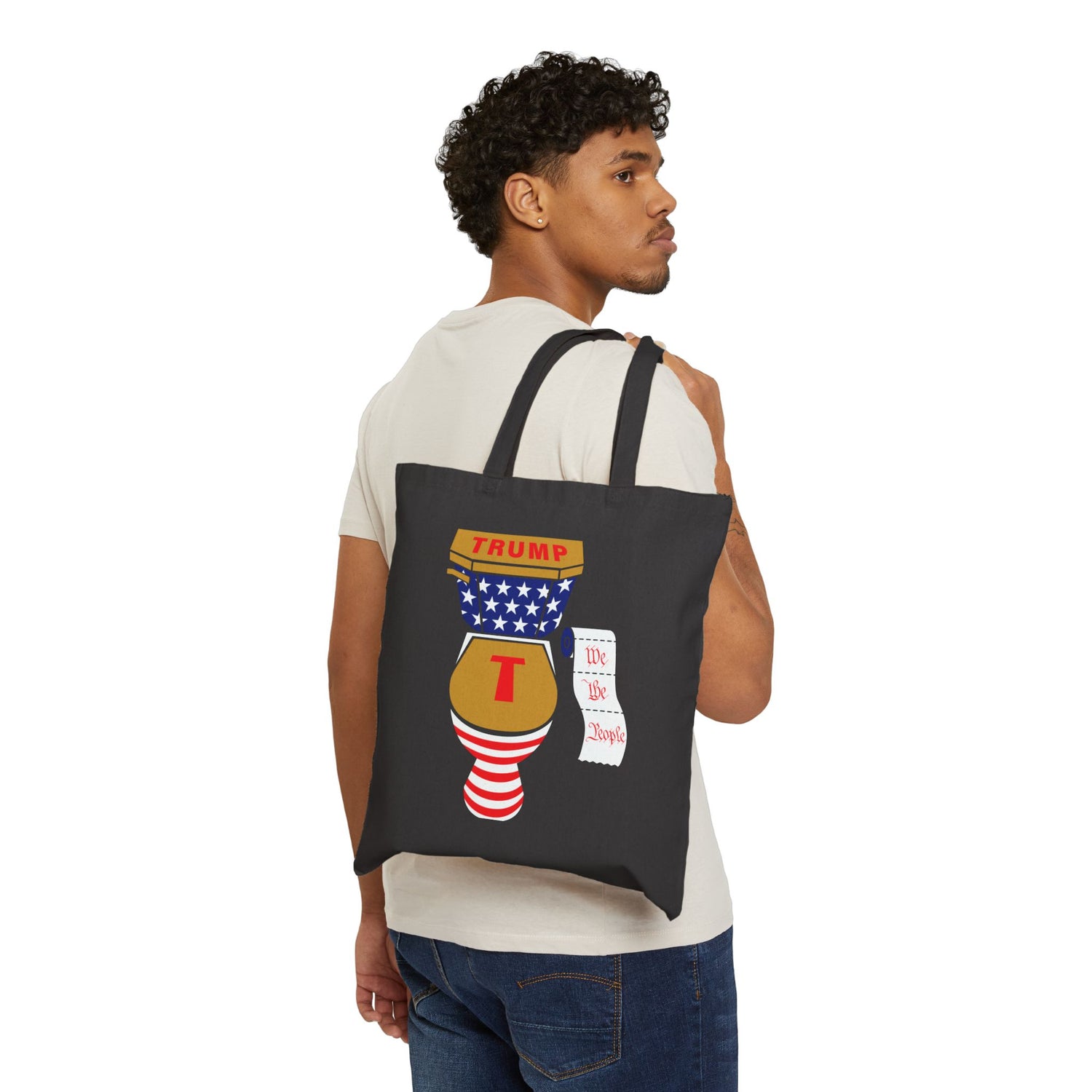 Cotton Canvas Tote Bag Trumps Toilet  &amp; High Healed Donkey