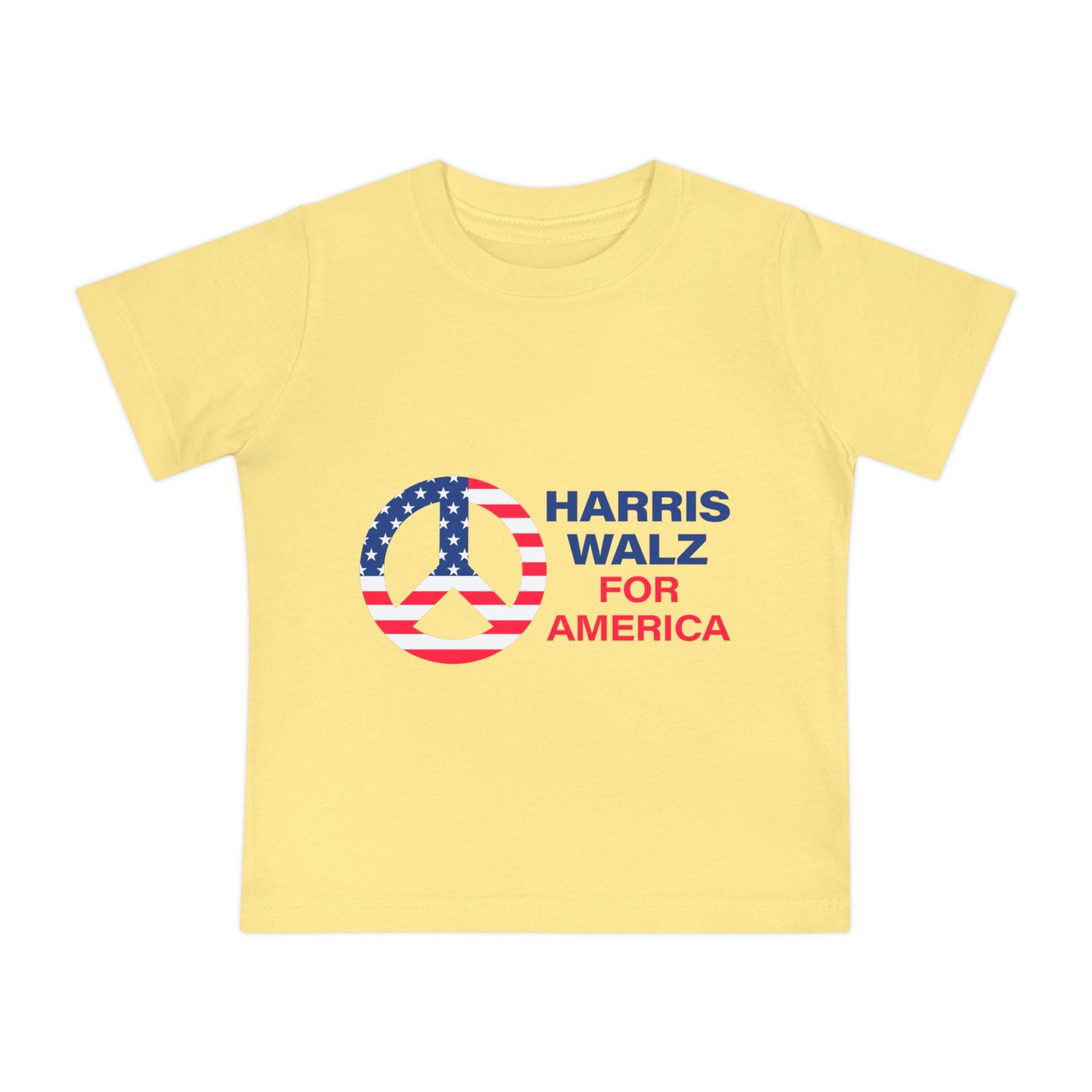 Baby Short Sleeve T-Shirt LOGO - Peace Sign Harris Walz