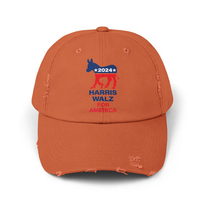 Unisex Distressed Cap - Campaign LOGO High Healed Donkey