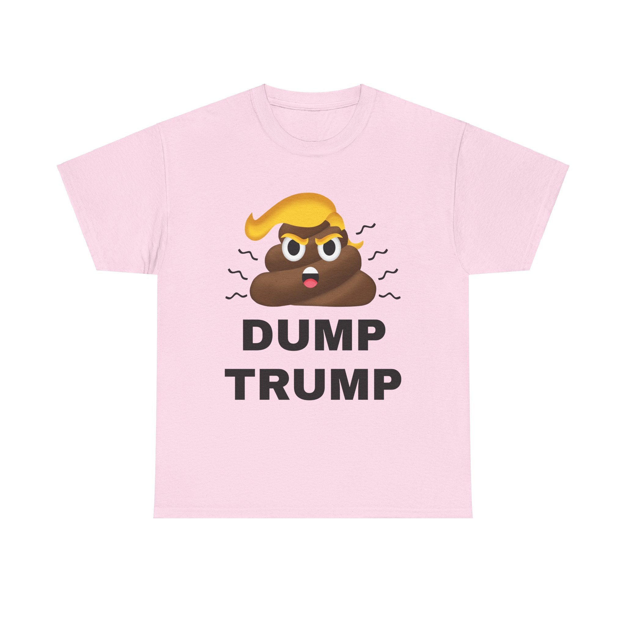 Unisex Heavy Cotton Tee, Harris Walz, Trump, T-shirt, Dump Trump emoji