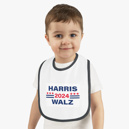 Baby Contrast Trim Jersey Bib - LOGO