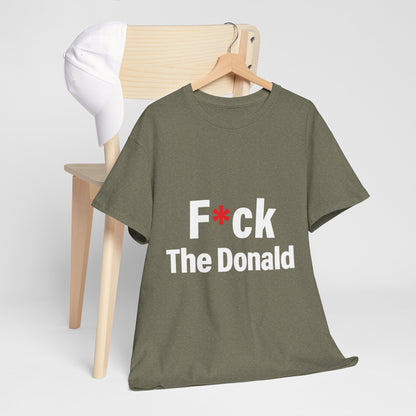 Unisex Heavy Cotton Tee, Harris Walz, Trump, T-shirt, F*ck The Donald