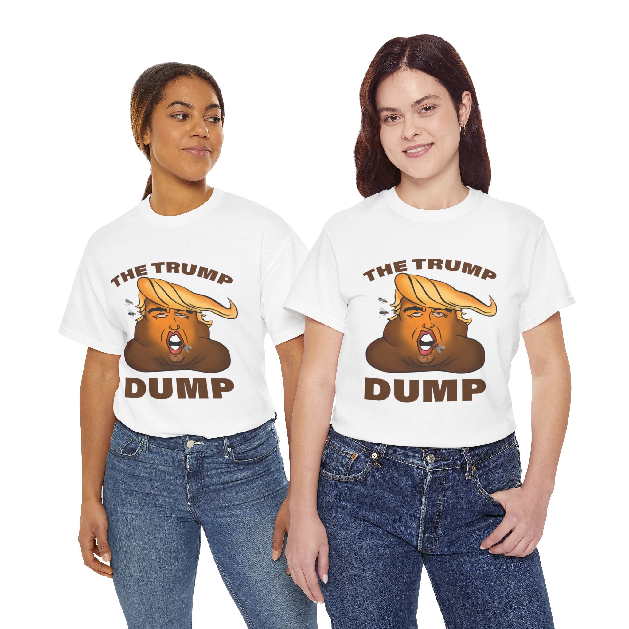 Unisex Heavy Cotton Tee, Harris Walz, The Trump Dump