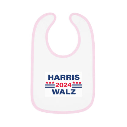 Baby Contrast Trim Jersey Bib - LOGO