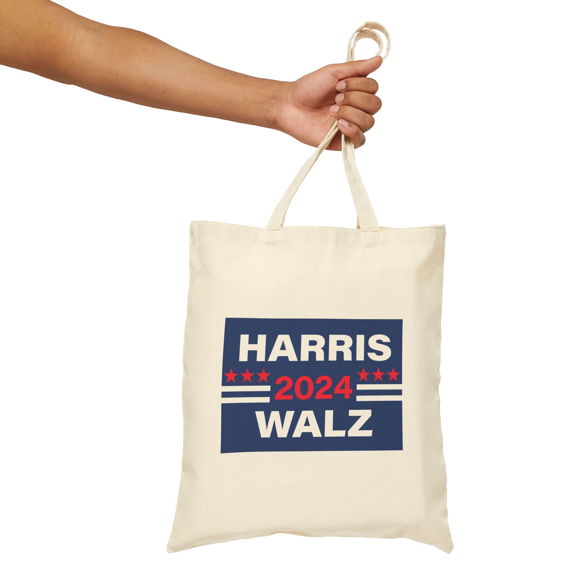 Cotton Canvas Tote Bag -PEACE SIGN Harris Walz