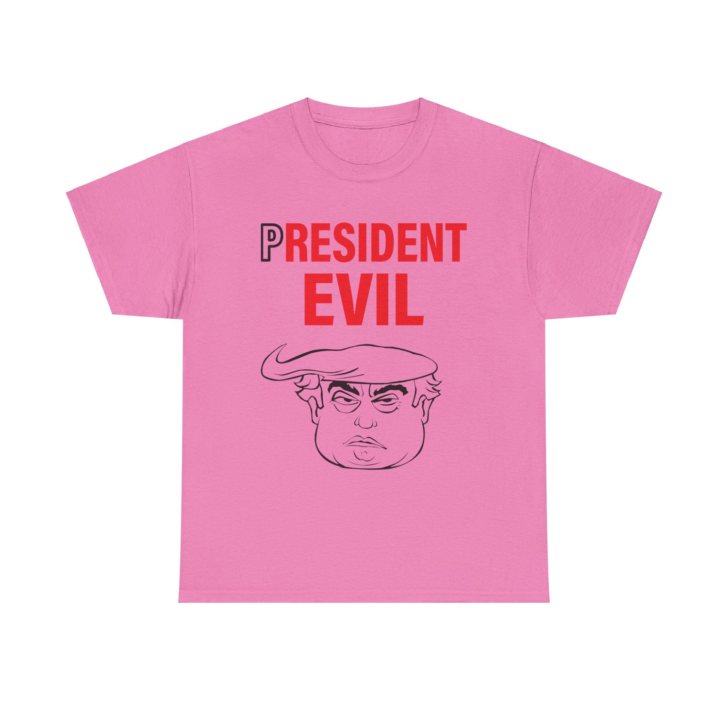 Unisex Heavy Cotton Tee, Harris Walz, President Evil, Trump