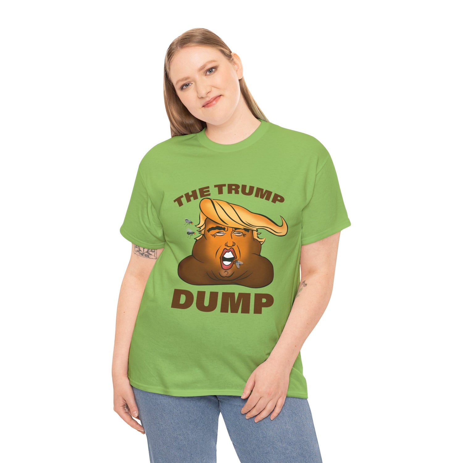 Unisex Heavy Cotton Tee, Harris Walz, The Trump Dump