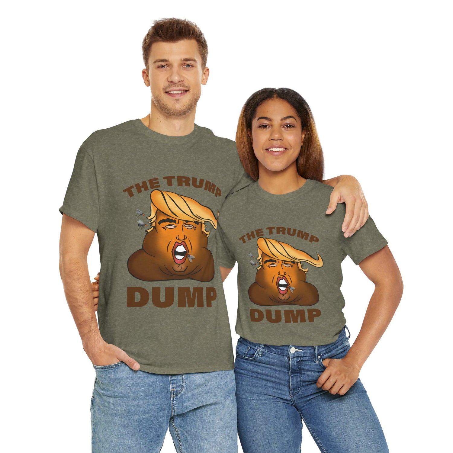 Unisex Heavy Cotton Tee, Harris Walz, The Trump Dump