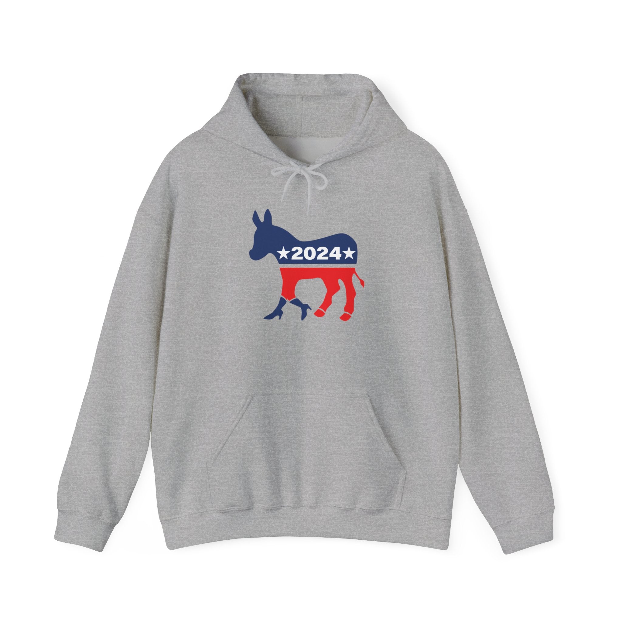 Unisex Heavy Blend™ Hooded Sweatshirt, Harris Walz, Donkey, Peace Sign