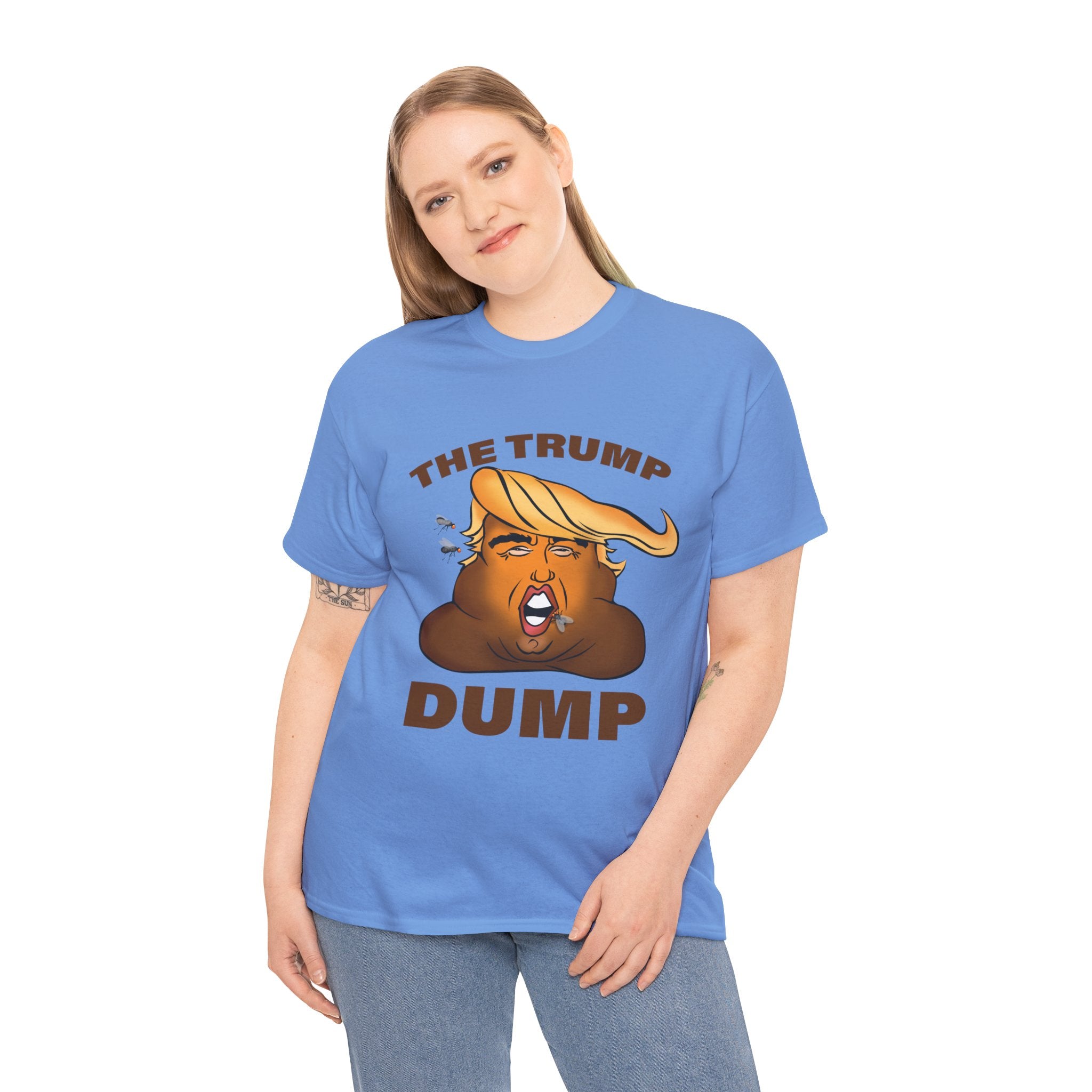 Unisex Heavy Cotton Tee, Harris Walz, The Trump Dump