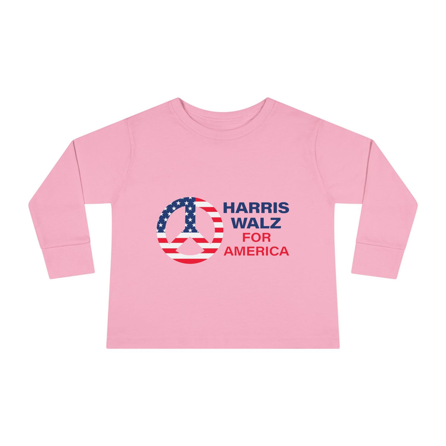 Toddler Long Sleeve Tee - LOGO Peace Sign Harris Walz