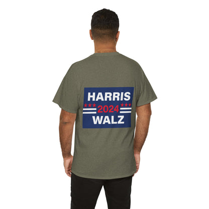 Unisex Heavy Cotton Tee, Harris Walz, The Trump Dump