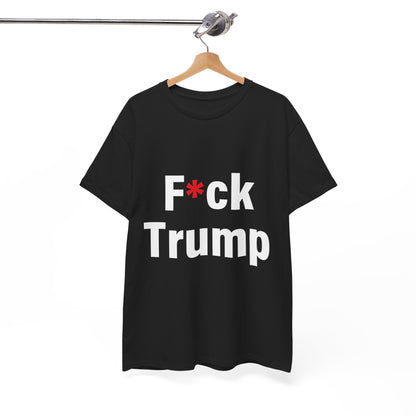 Unisex Heavy Cotton Tee, Harris Walz, Trump, T-shirt, F*ck Trump