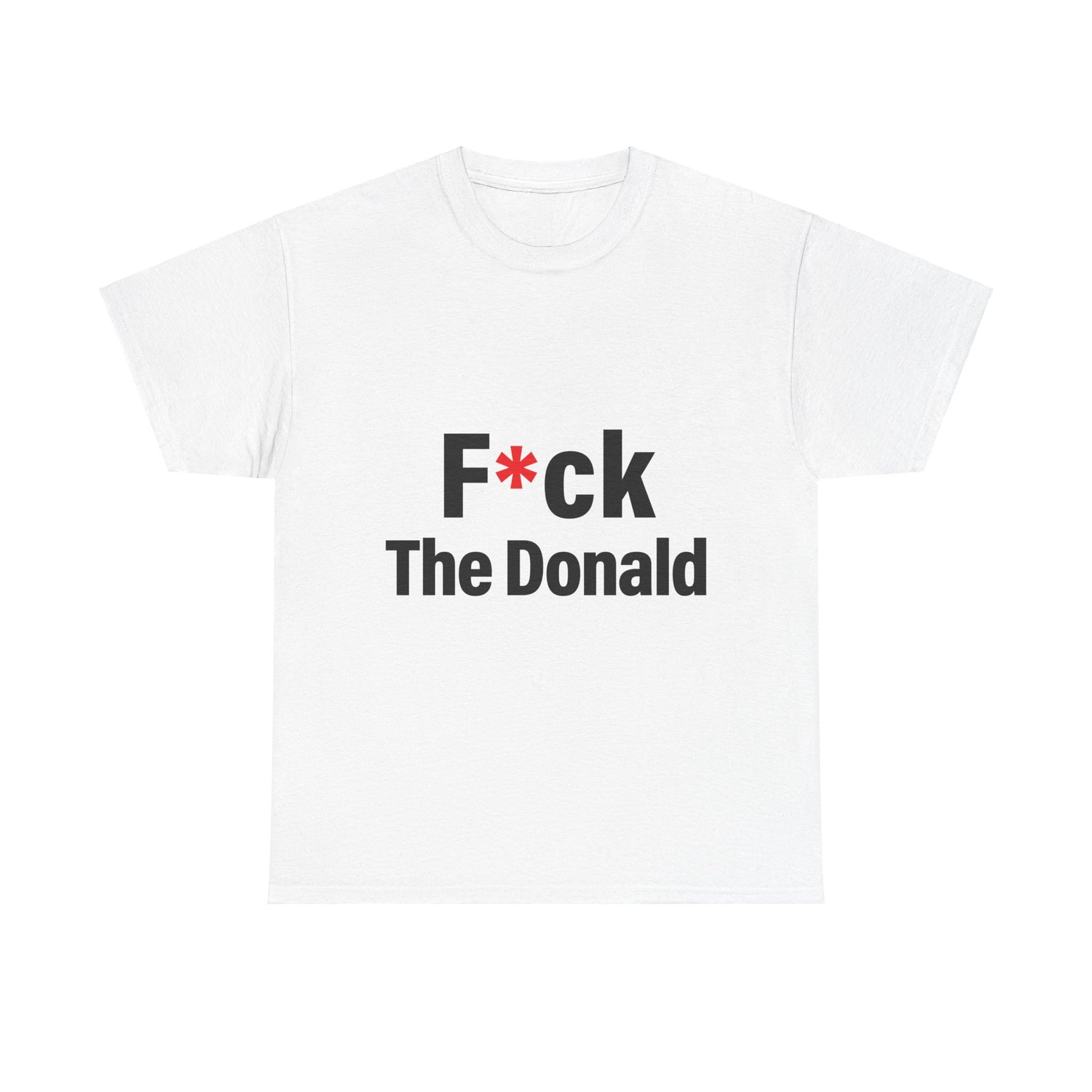 Unisex Heavy Cotton Tee, Harris Walz, Trump, T-shirt, F*ck The Donald