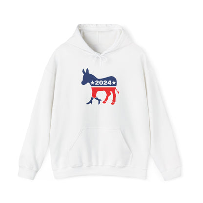 Unisex Heavy Blend™ Hooded Sweatshirt, Harris Walz, Donkey, Peace Sign