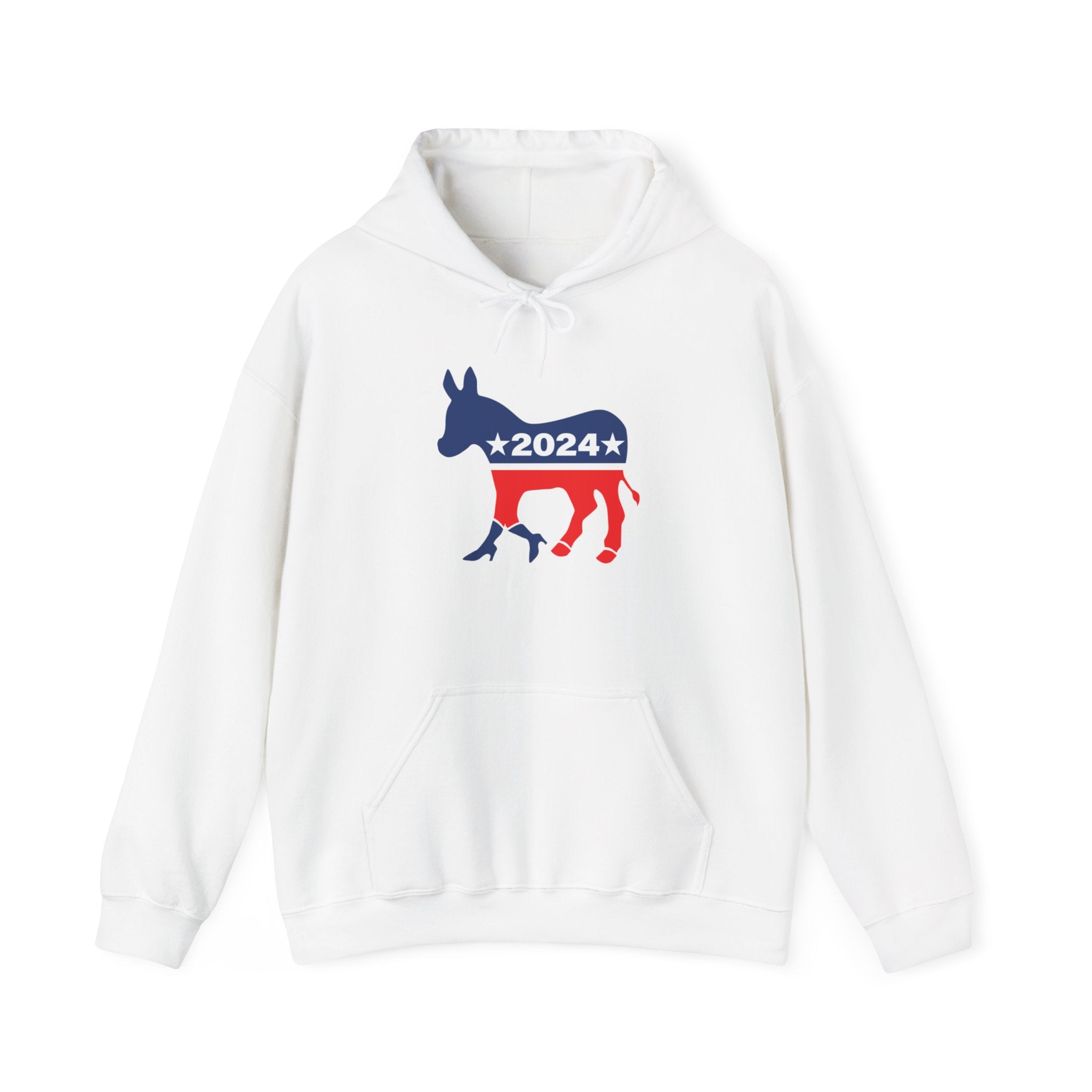 Unisex Heavy Blend™ Hooded Sweatshirt, Harris Walz, Donkey, Peace Sign