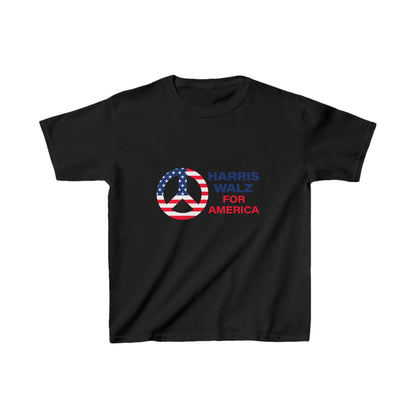 Kids Heavy Cotton™ Tee LOGO -Peace Sign Harris Walz