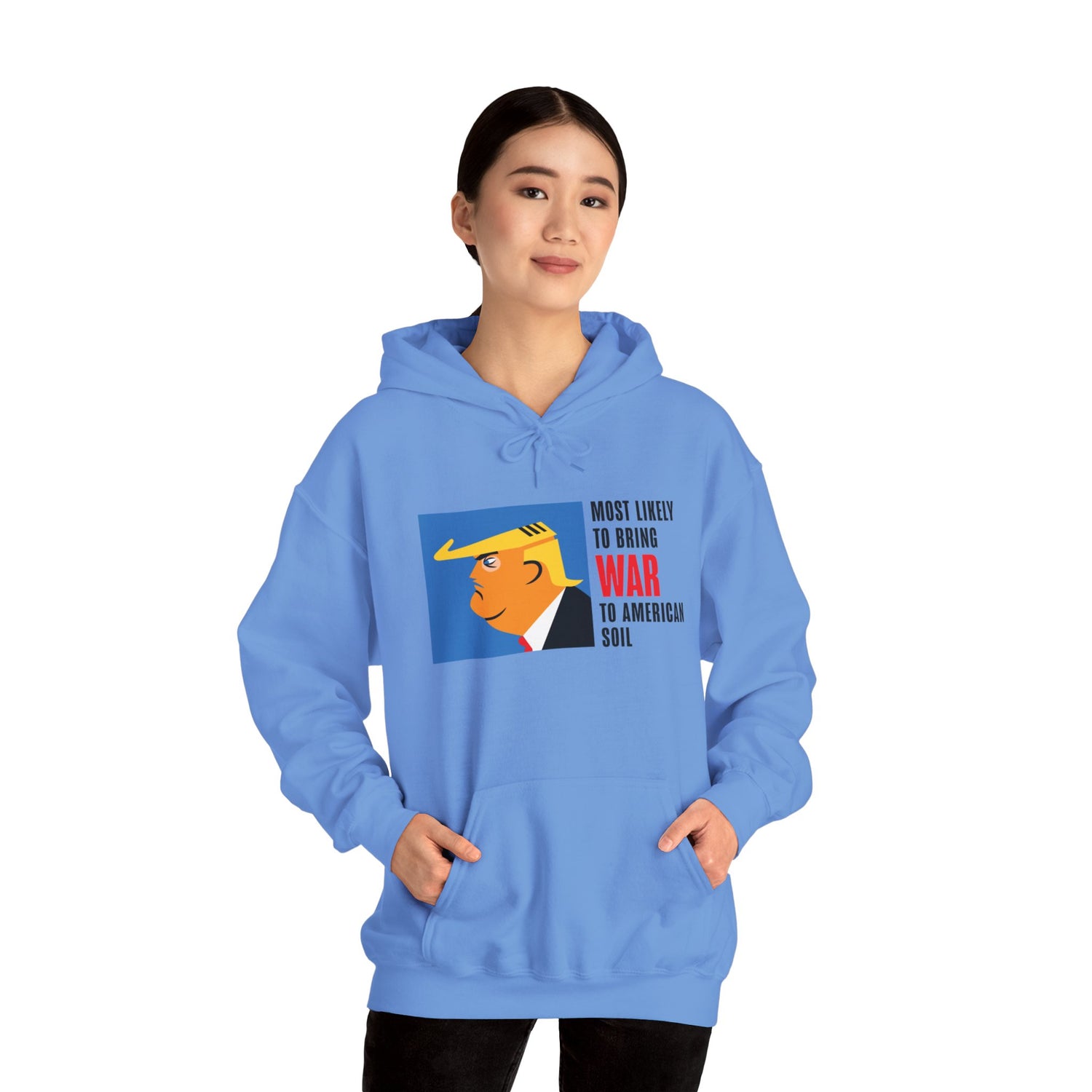 Unisex Heavy Blend™ Hooded Sweatshirt Trump -War to American Soil