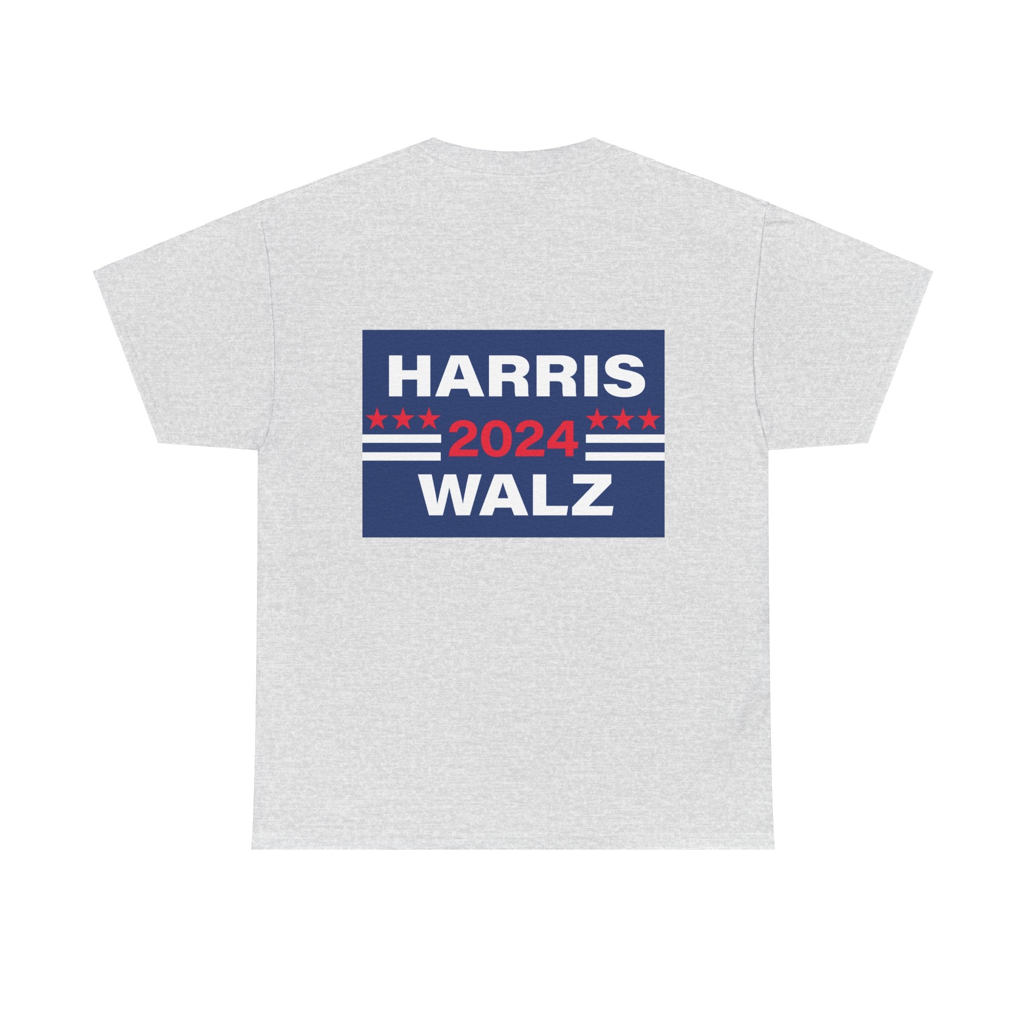 Unisex Heavy Cotton Tee, Harris Walz, Trump, T-shirt, Trump and Melania spray tan