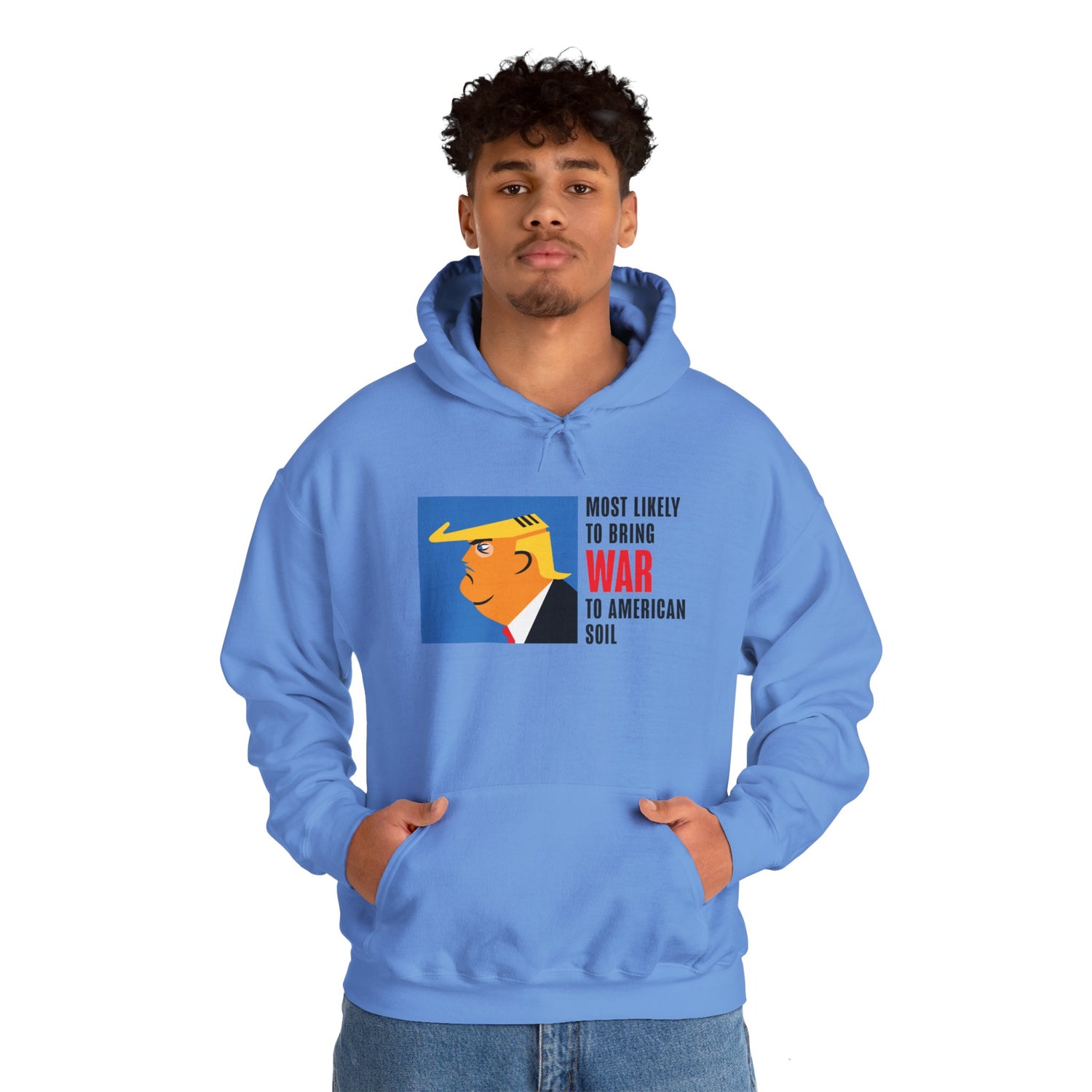 Unisex Heavy Blend™ Hooded Sweatshirt Trump -War to American Soil