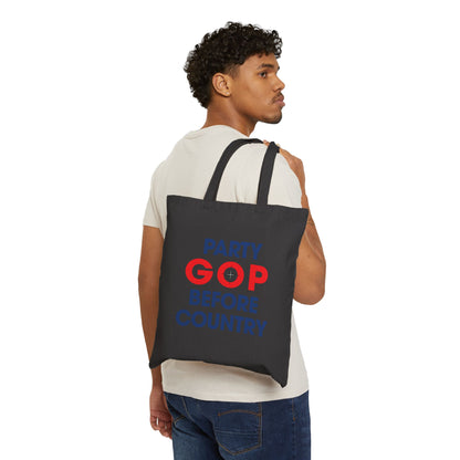 Cotton Canvas Tote Bag - GOP Party Before Country