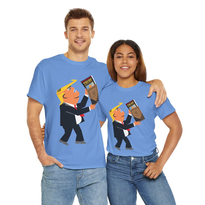 Unisex Heavy Cotton Tee, Harris Walz, Trump, T-shirt, Trump Bible