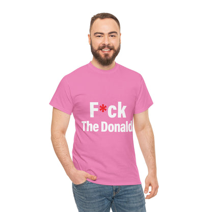 Unisex Heavy Cotton Tee, Harris Walz, Trump, T-shirt, F*ck The Donald