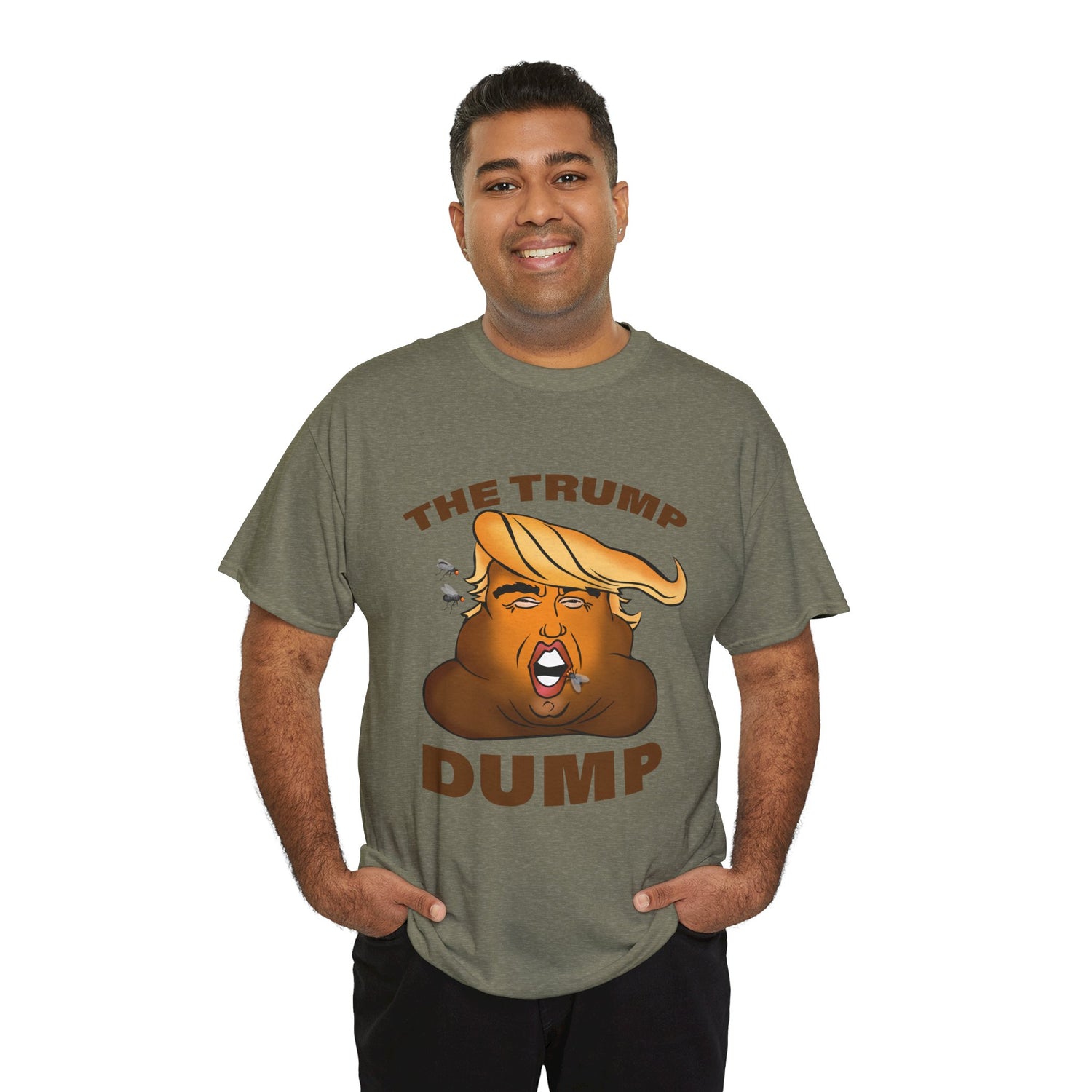 Unisex Heavy Cotton Tee, Harris Walz, The Trump Dump