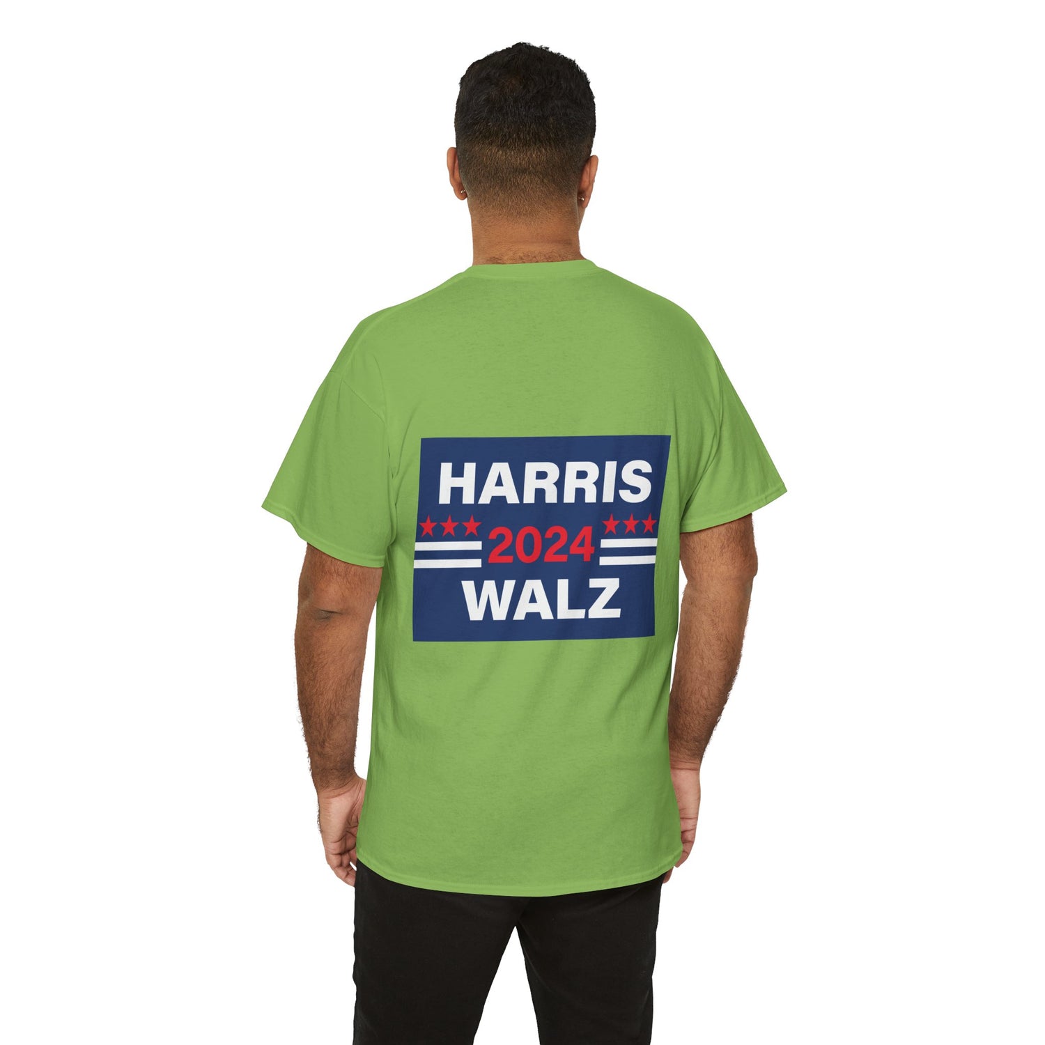 Unisex Heavy Cotton Tee, Harris Walz, Trump, T-shirt, Trump in His Orange Glory