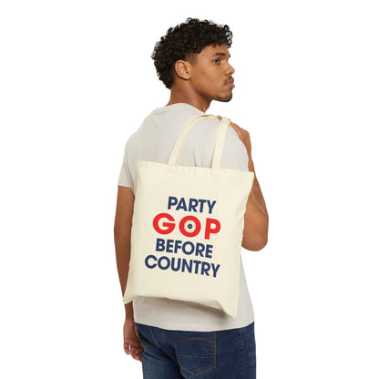 Cotton Canvas Tote Bag - GOP Party Before Country