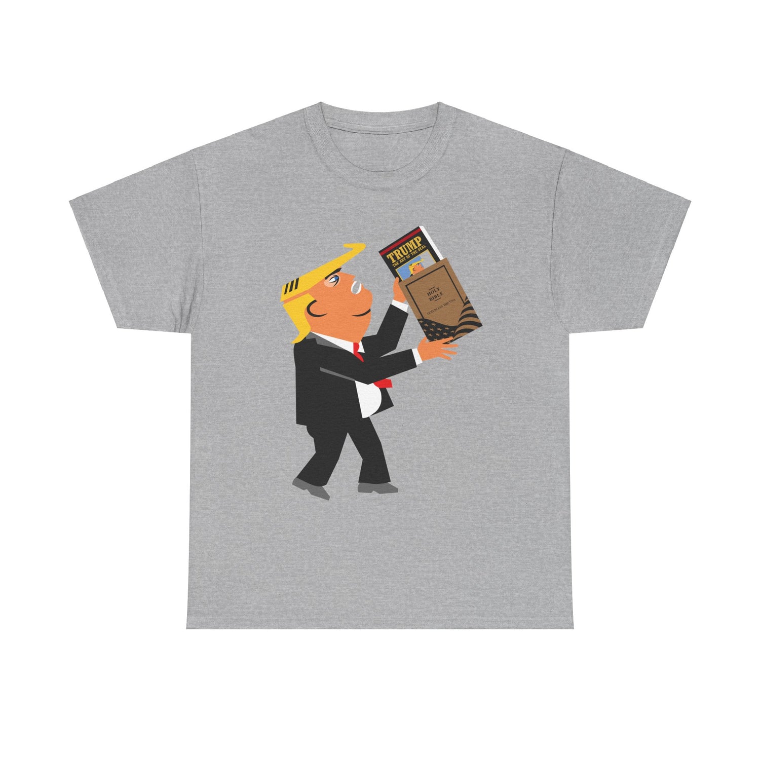 Unisex Heavy Cotton Tee, Harris Walz, Trump, T-shirt, Trump Bible