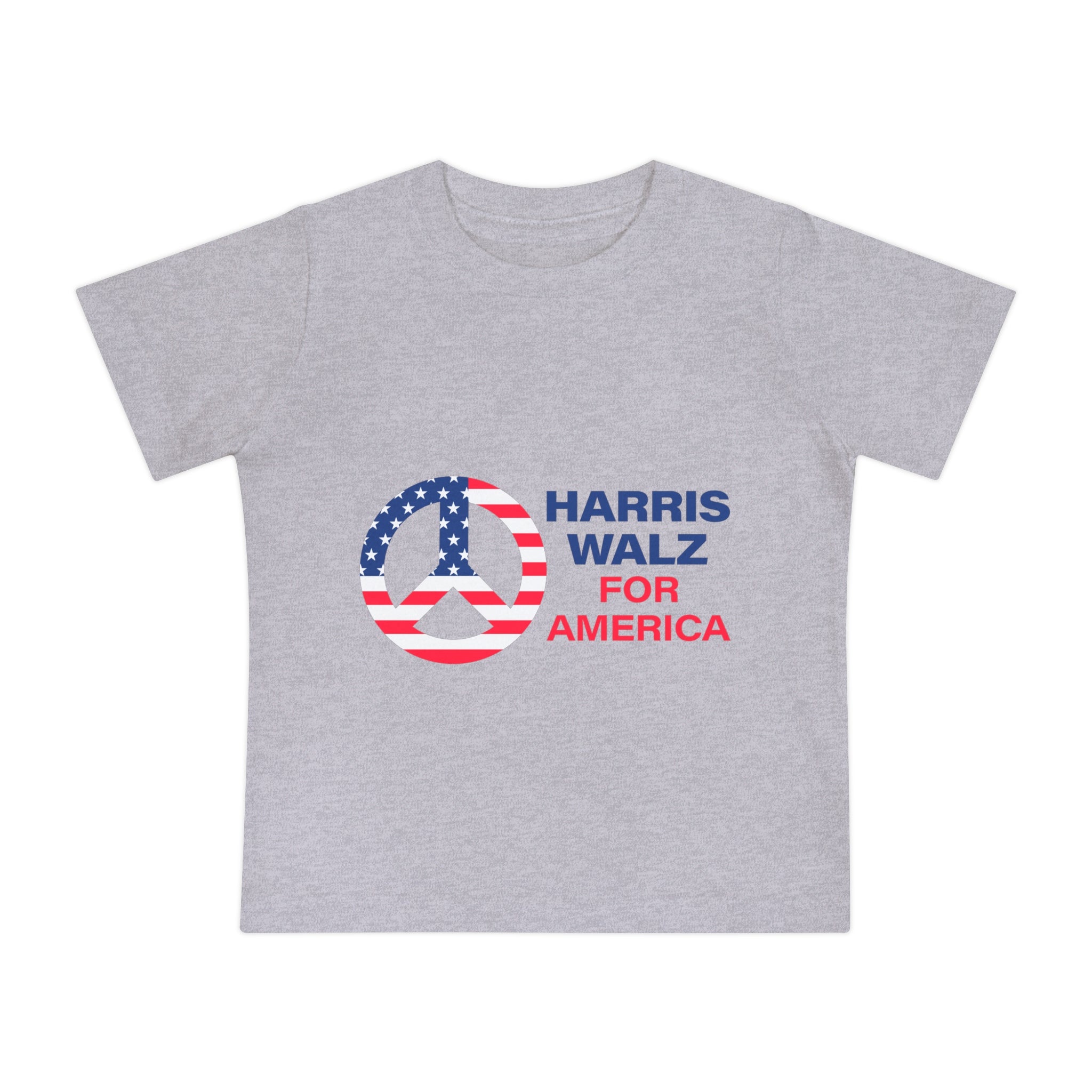 Baby Short Sleeve T-Shirt LOGO - Peace Sign Harris Walz