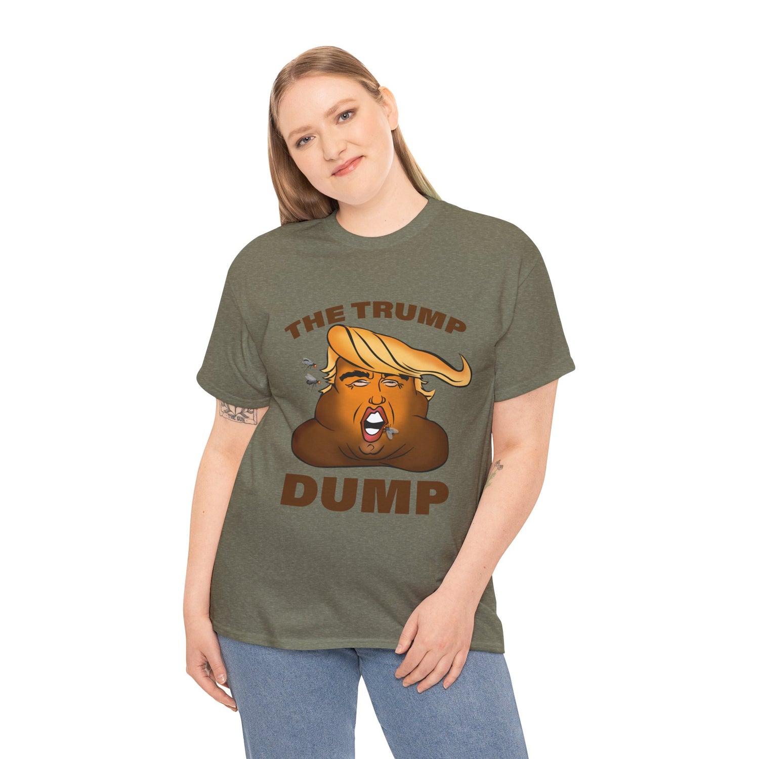 Unisex Heavy Cotton Tee, Harris Walz, The Trump Dump