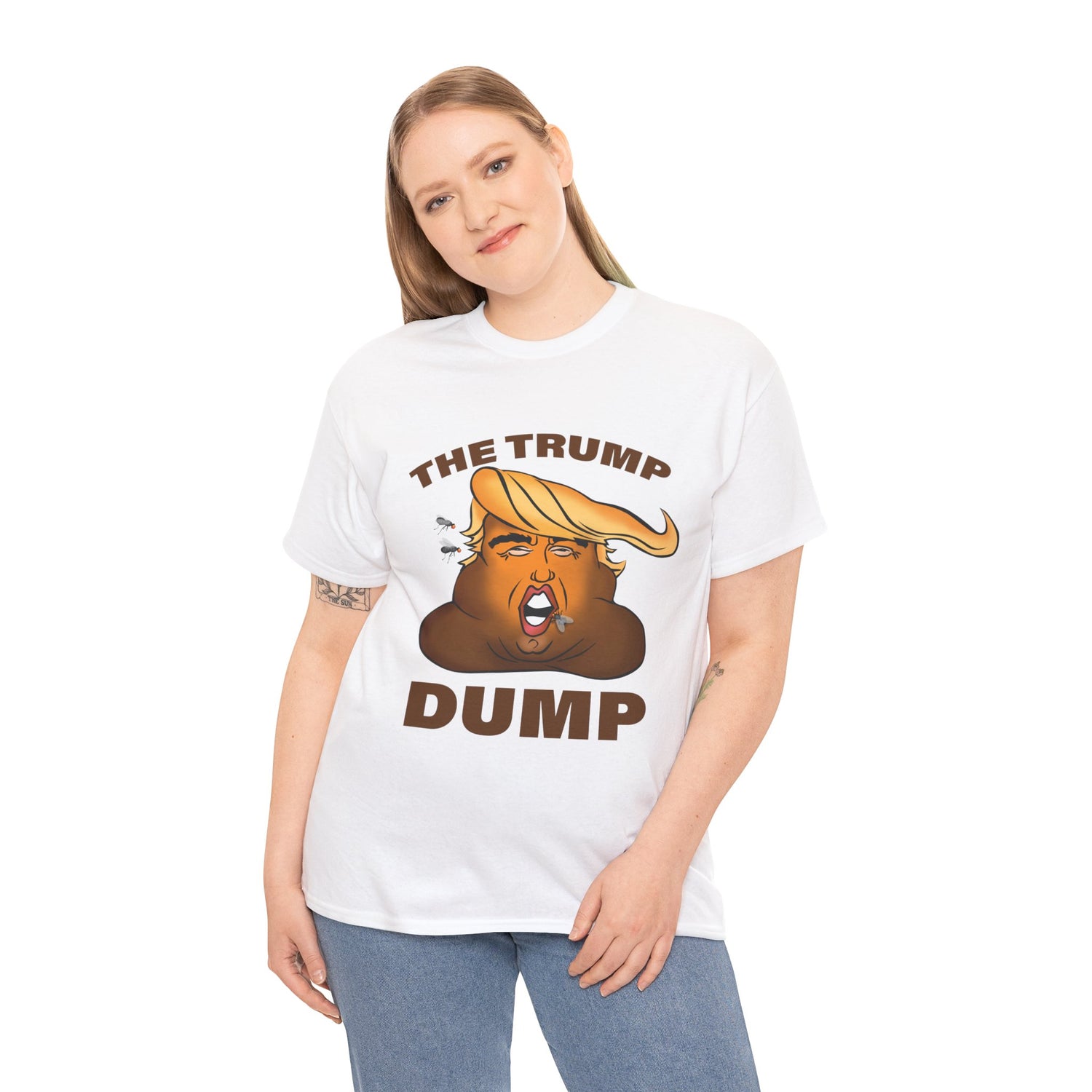 Unisex Heavy Cotton Tee, Harris Walz, The Trump Dump