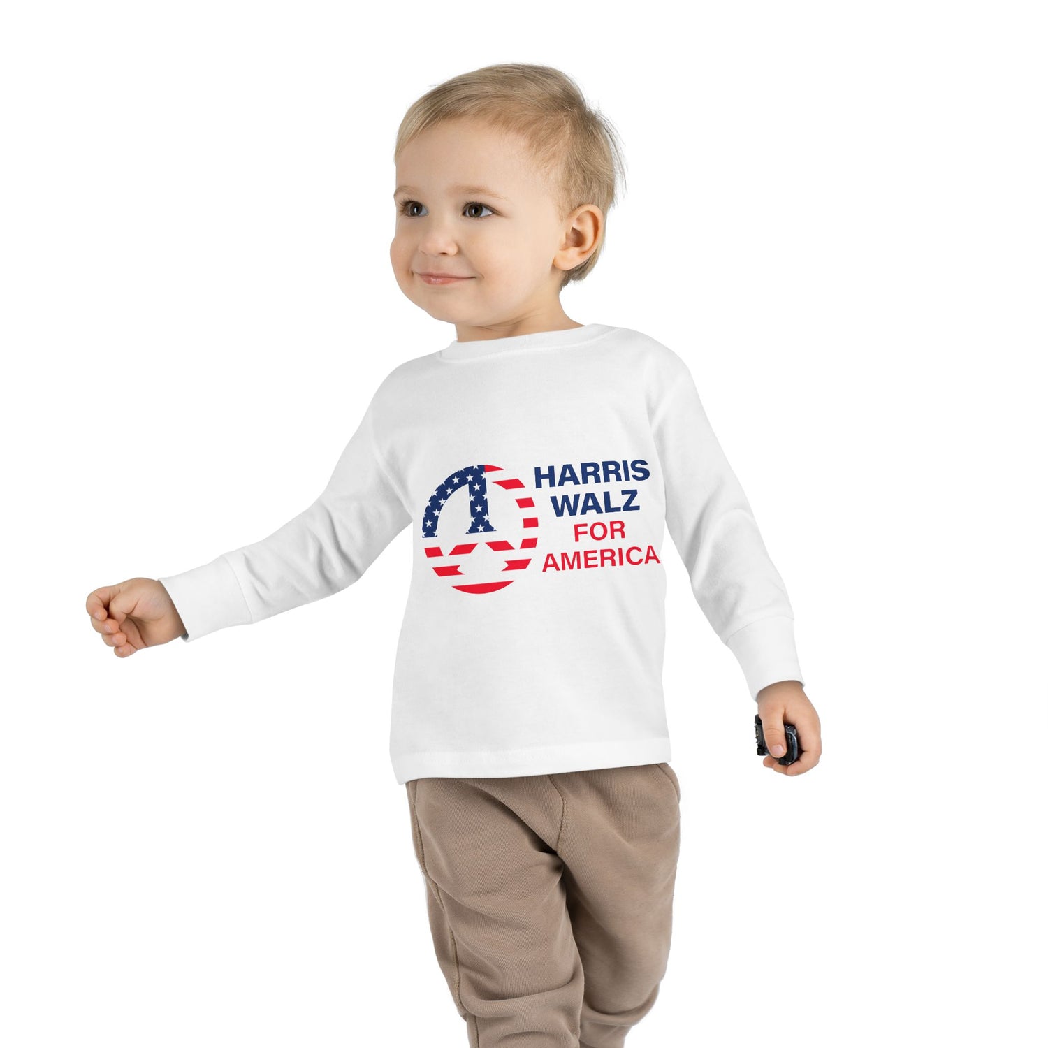 Toddler Long Sleeve Tee - LOGO Peace Sign Harris Walz