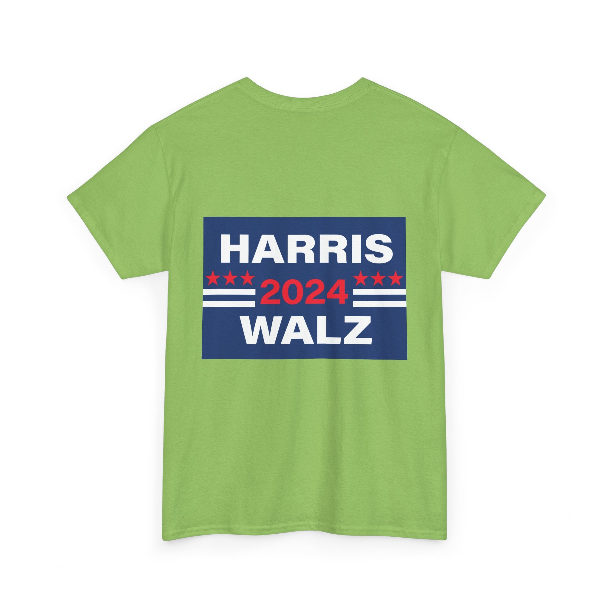 Unisex Heavy Cotton Tee, Harris Walz, President Evil, Trump