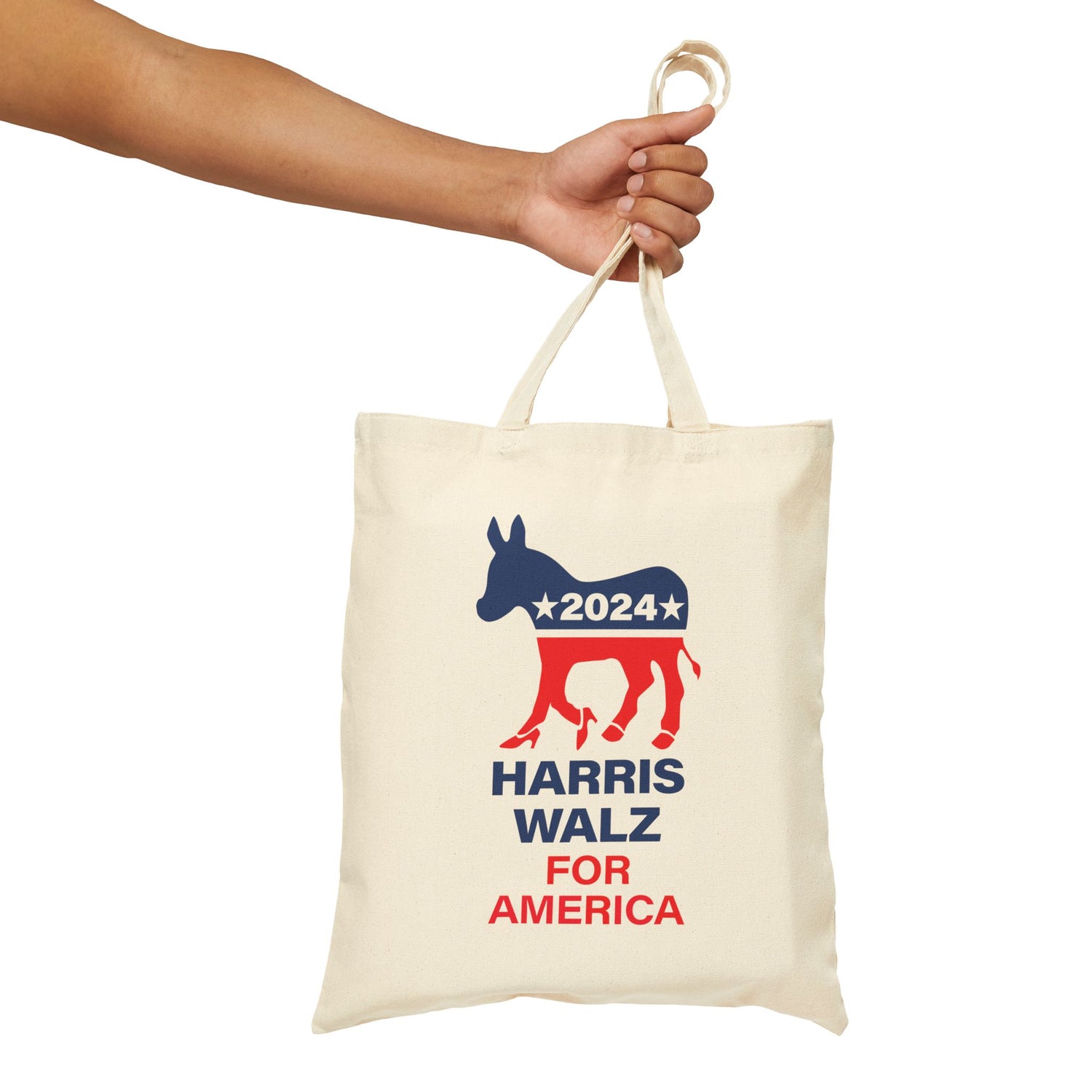 Cotton Canvas Tote Bag HARRIS WALZ High Healed Donkey