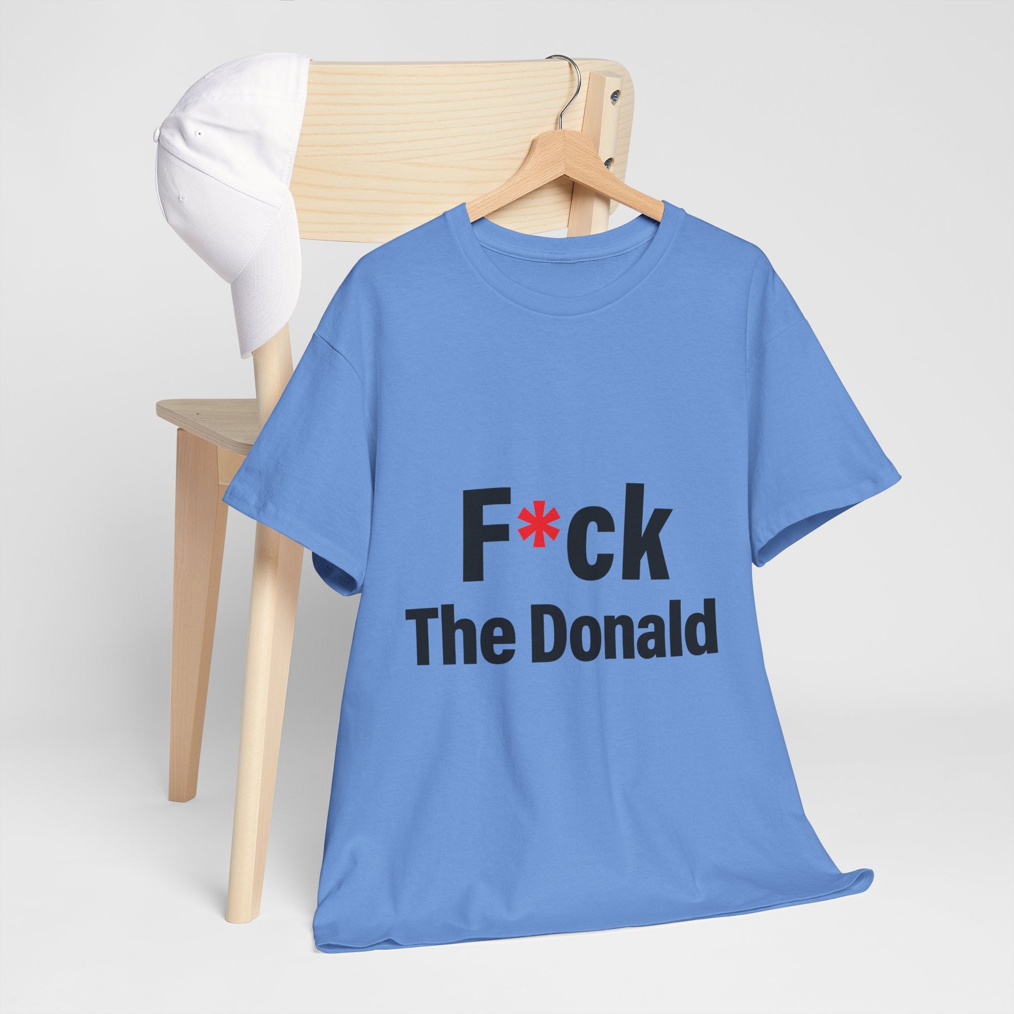 Unisex Heavy Cotton Tee, Harris Walz, Trump, T-shirt, F*ck The Donald