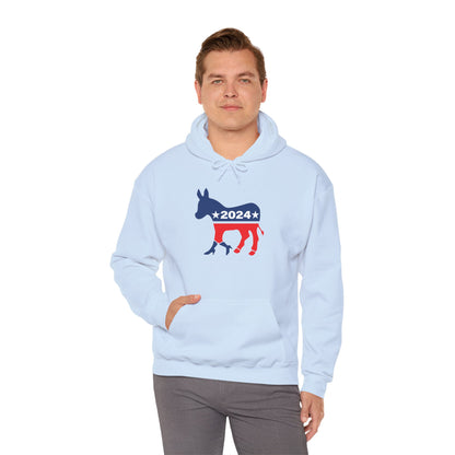 Unisex Heavy Blend™ Hooded Sweatshirt, Harris Walz, Donkey, Peace Sign