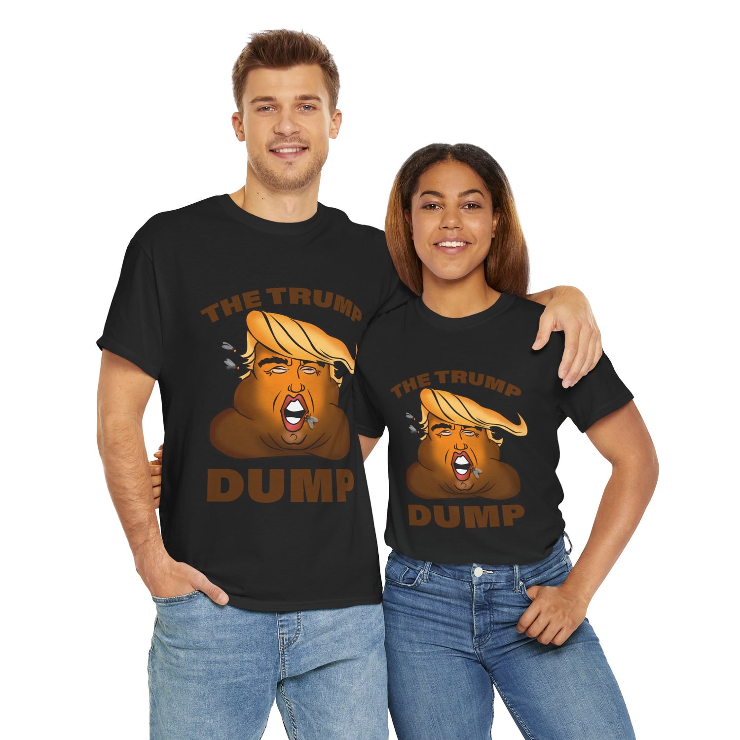 Unisex Heavy Cotton Tee, Harris Walz, The Trump Dump