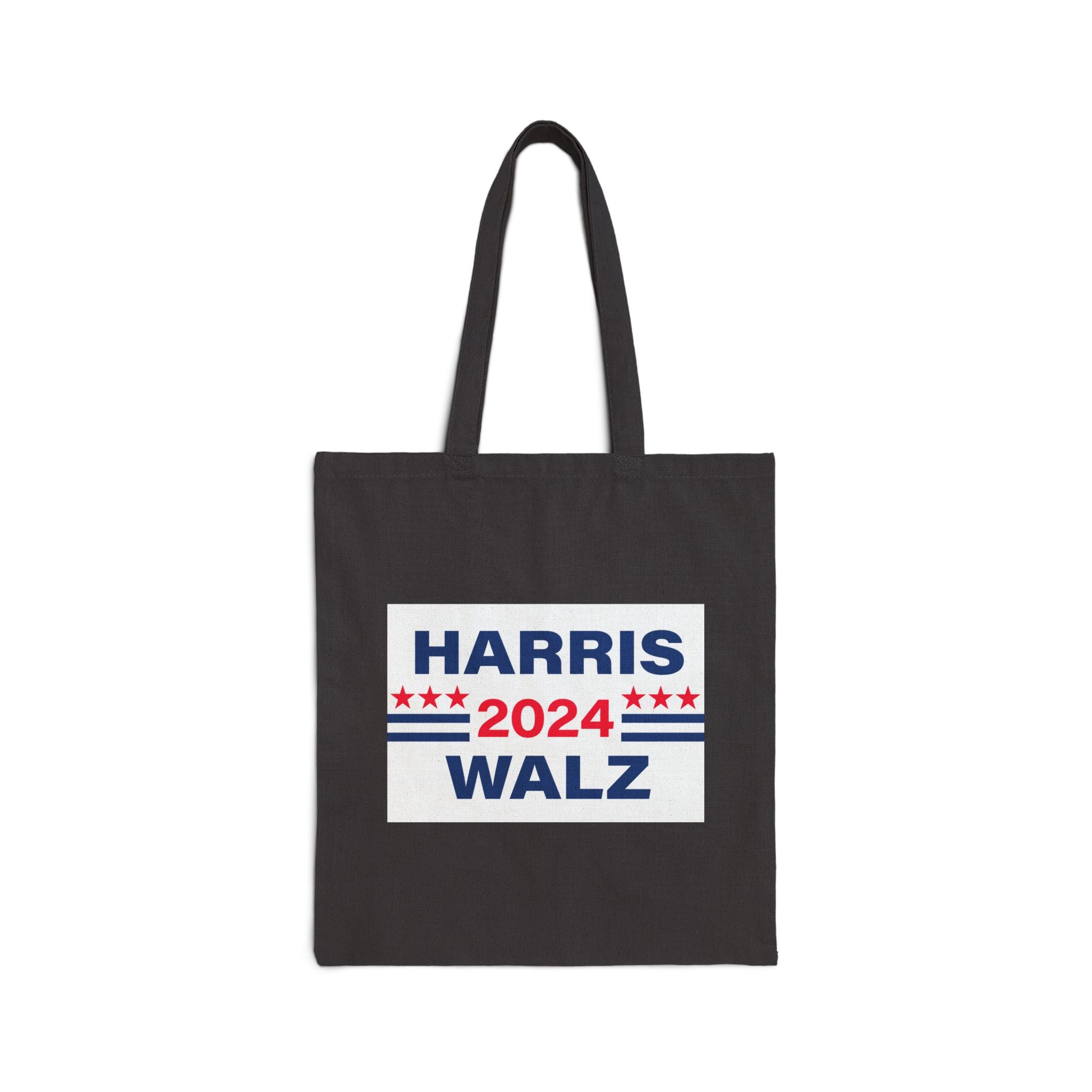 Cotton Canvas Tote Bag, Harris Walz, Trump, Booted Donkey