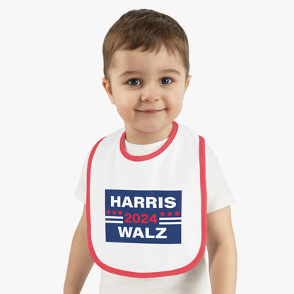 Baby Contrast Trim Jersey Bib - LOGO