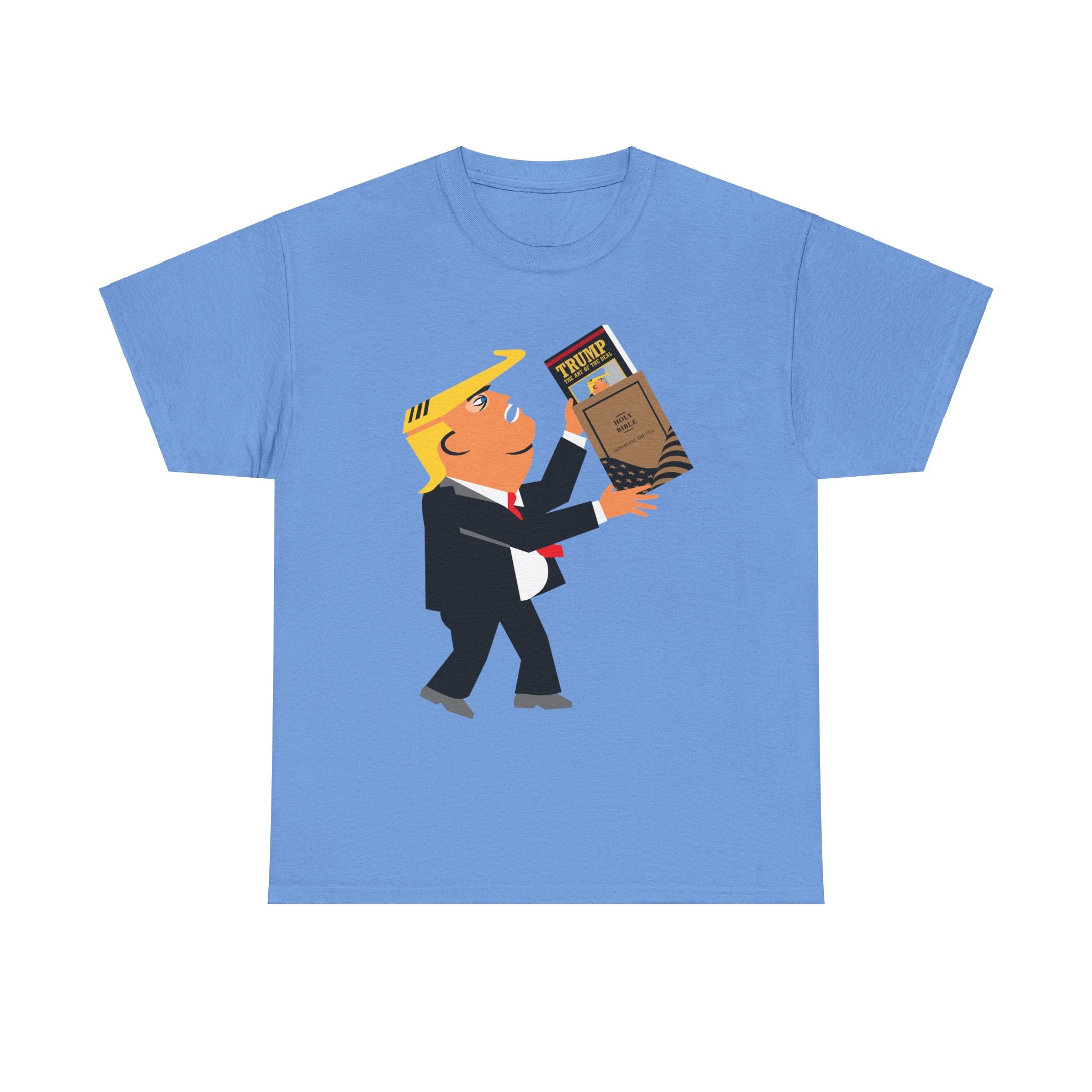 Unisex Heavy Cotton Tee, Harris Walz, Trump, T-shirt, Trump Bible