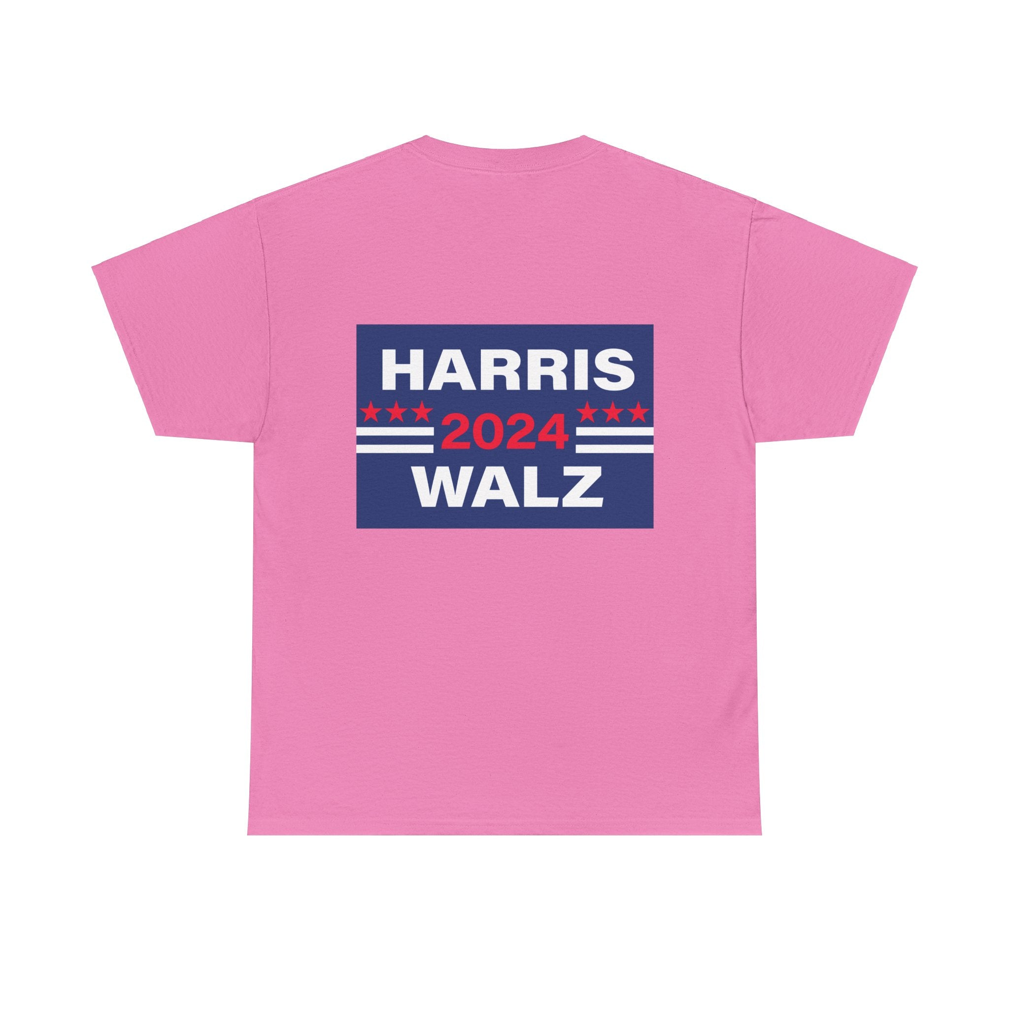 Unisex Heavy Cotton Tee, Harris Walz, Trump, T-shirt, Trump Orange Spray Tan