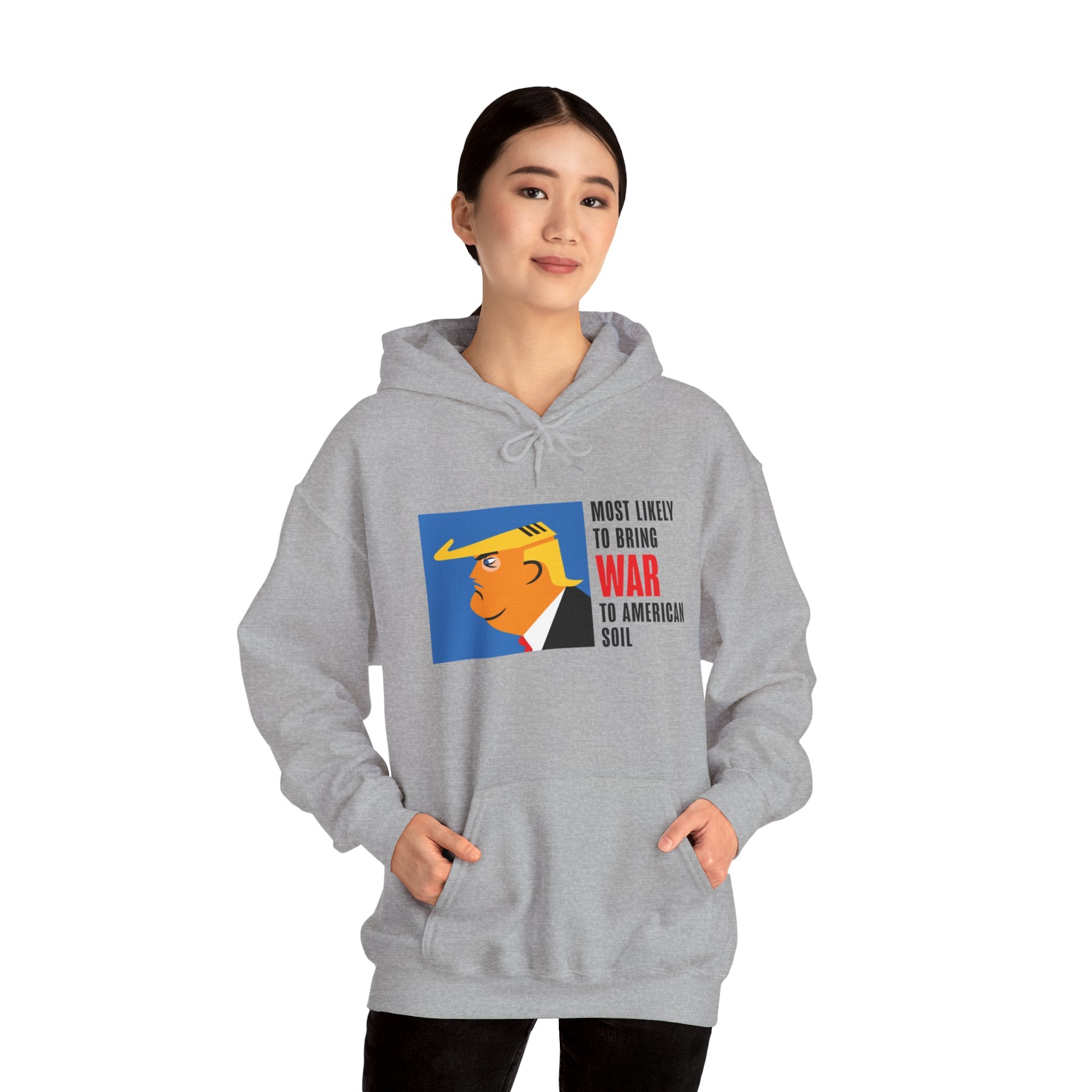 Unisex Heavy Blend™ Hooded Sweatshirt Trump -War to American Soil