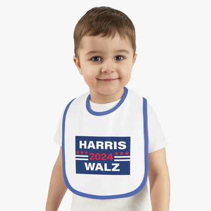 Baby Contrast Trim Jersey Bib - LOGO